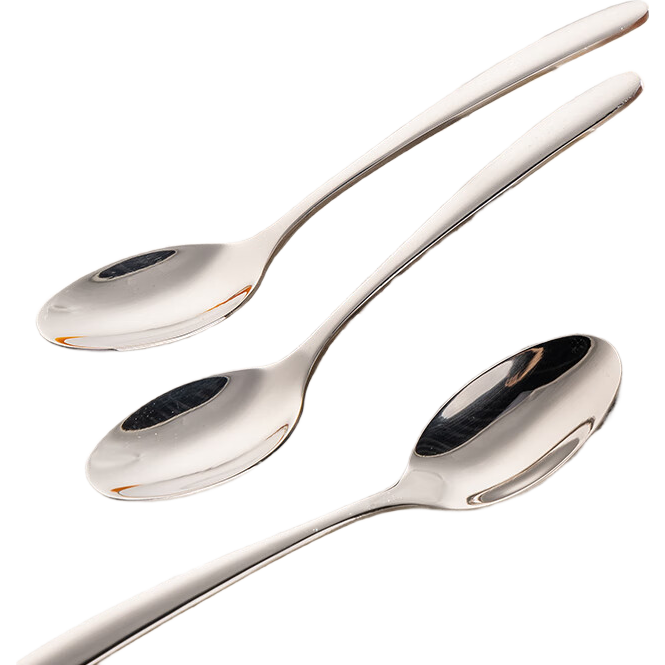 Guangyi 316L Stainless Steel Children's Spoon Set, Dining Spoons, Small Soup Spoons, Western-Style Spoons, Soup Spoons, Tablespoons, 2-Piece Set GY7694
