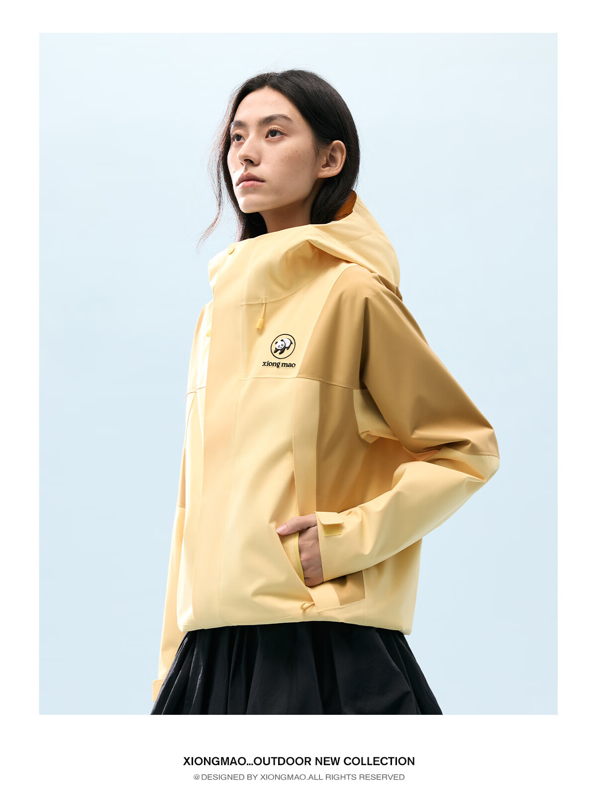 Panda [Play Wild] Single-Layer Shell Jacket 2026 Spring Summer Waterproof Windproof Abrasion-Resistant Fluorine-Free Mountaineering Outdoor Hiking Coat B060 24