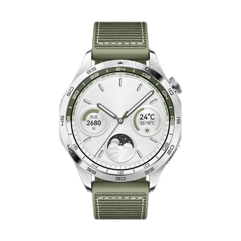 Watchbond Compatible with Huawei Watch GT6 Strap, Runner2/GT5/4/Watch5 Style, Spruce Green Band, Composite Silicone Nylon Smart Sports 46mm Wristband, 22mm Band