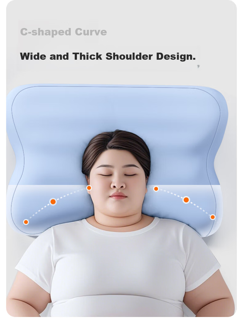 Yuzhaolin High Pillow Memory Foam for Fitness and Overweight People, Extra Tall and Large, Non-Collapsing, Shoulder Width Fit, Side Sleeping Cervical Support Pillow 1