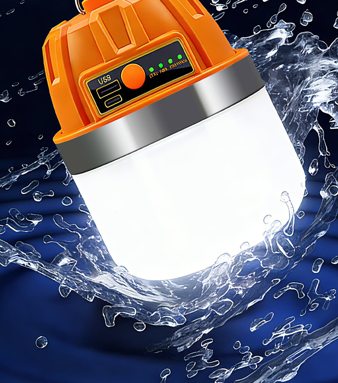 MAX LOAD Outdoor Camping LED Rechargeable Bulb Warm Yellow Light Dual Light Source Night Market Stall Long Battery Life Emergency Camping Bulb 17
