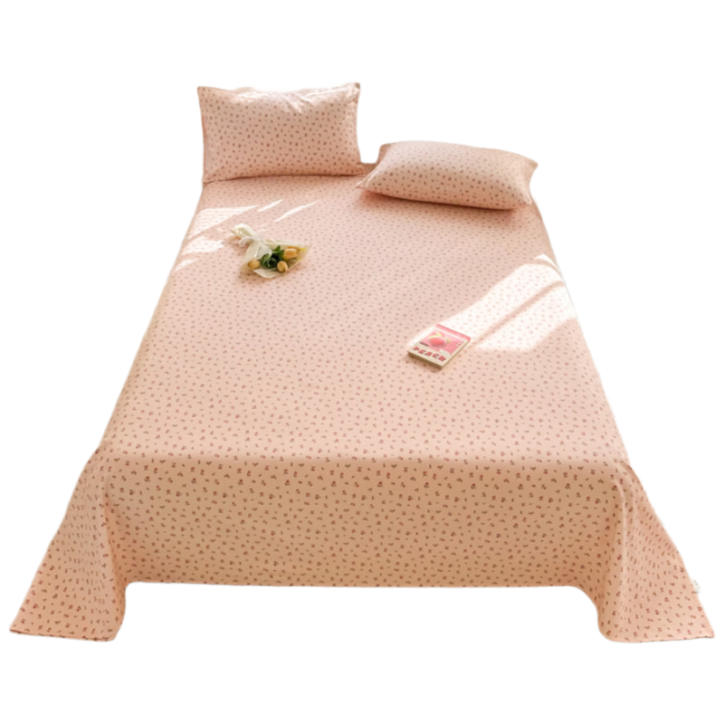Hengyuanxiang Bed Sheet 100% Pure Cotton Coarse Fabric 230x245cm Single Piece Class A Antibacterial Double Cotton Bedspread Cover Quilt Sheet