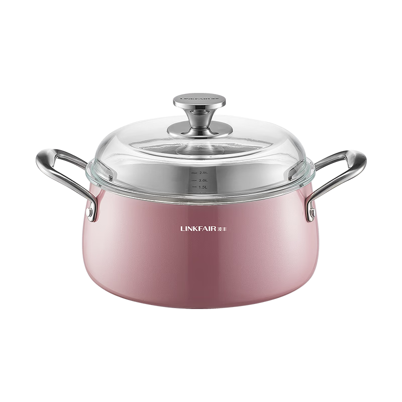 LINKFAIR 316L Stainless Steel Soup Pot Small Stew Pot Household Noodle Pot Compatible with Induction Cooker and Gas Stove
