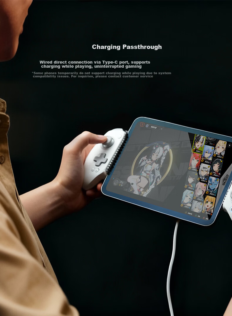 GAMESIR G8+ Apple MFI Certified Stretchable Game Controller for iPhone 15/16/17, iPad Mini 6/7, Wired Type-C Motion Sensor, Genshin Impact iOS Compatible 7