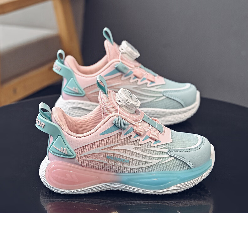 Warrior Girls Lightweight Breathable Running Shoes Kids Soft Sole Casual Shoes Boys Sports Shoes WZ-2160 Pink/Size 32 9