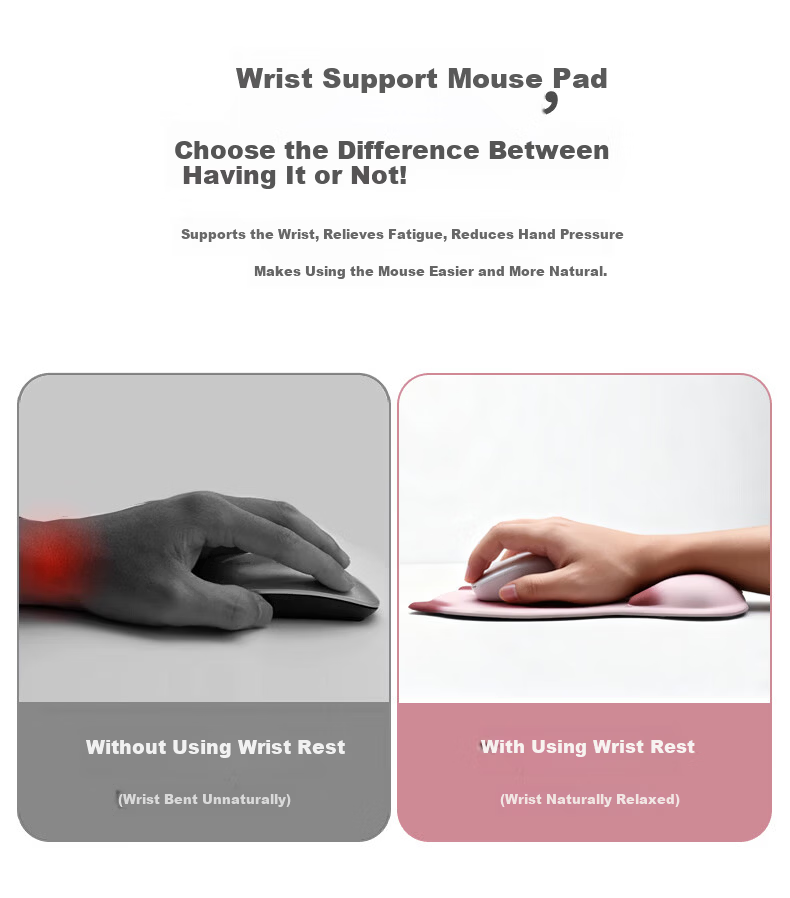 KPTE Cute Cat Wrist Rest Mouse Pad Mechanical Silicone Gaming Wrist Support Mouse Pad Girl Gift Wrist Cushion Men Tie-Dye Cat Mouse Pad - Cute Floral Cat 1