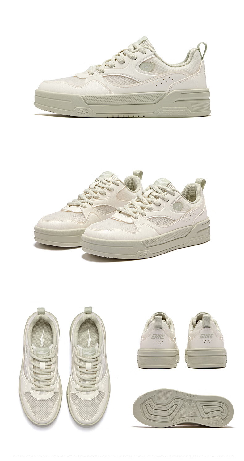 ERKE Women's Sneakers 2026 Summer New Comfortable Breathable Thick Sole Height Increasing Casual Sports Shoes | Banxia 4 10
