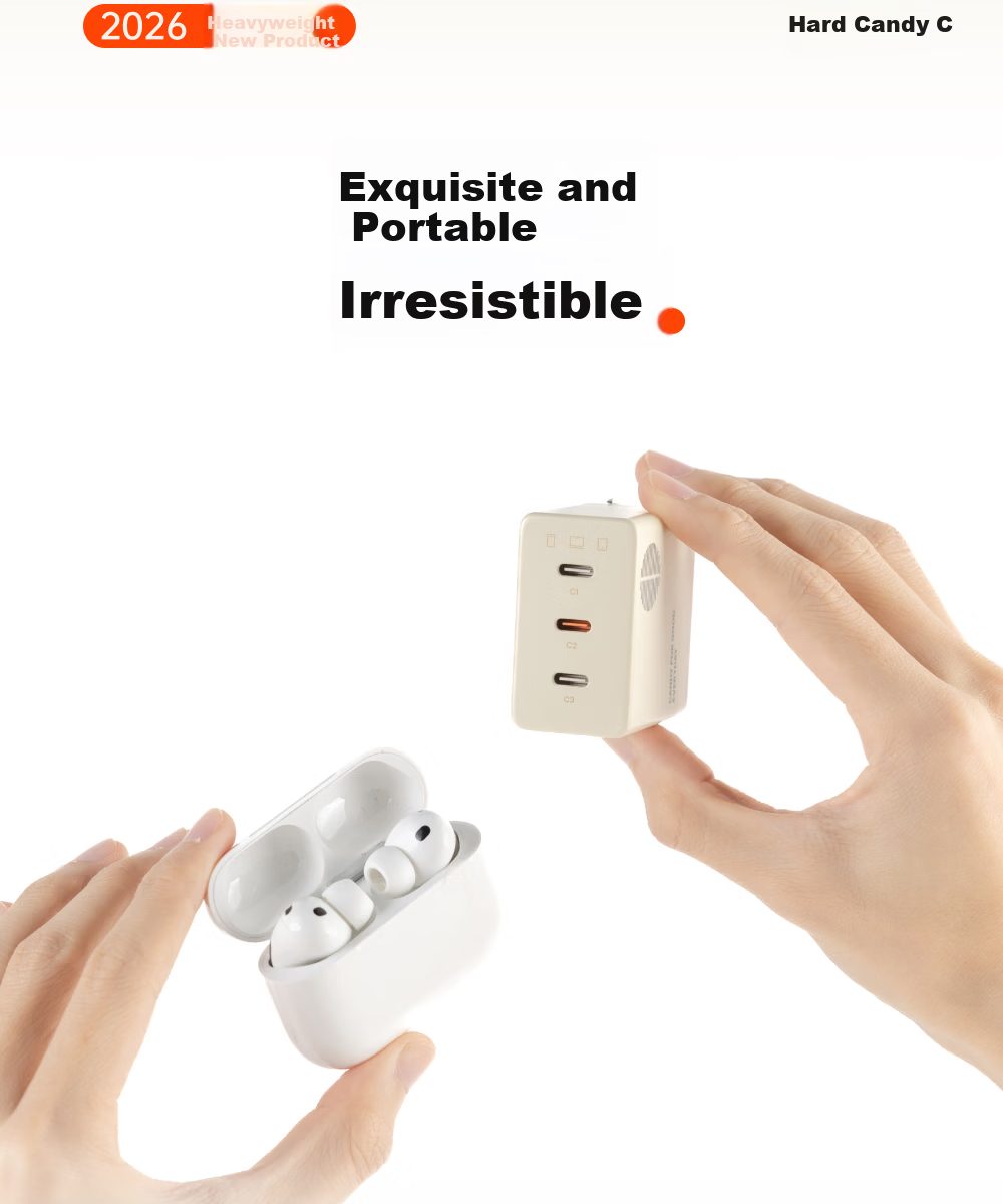 CANDYSIGN Sugar Factory Hard Candy 68W 3C Charger Compatible with iPad Apple iPhone 17 Huawei Android GaN PD Fast Charging Adapter 2