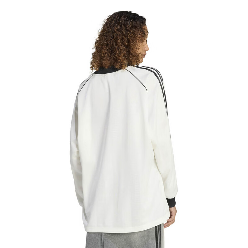 Adidas Originals Women's 3S JAQUARD LS Long Sleeve Top KG3711 White XL 2