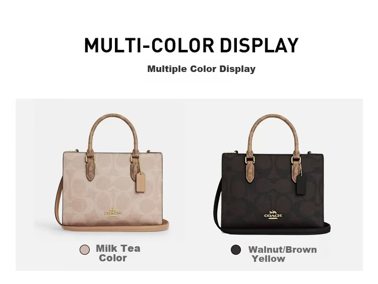 COACH Women's MAGGIE Medium Shoulder Tote Bag Milk Tea Color CY676 New Year Gift 1