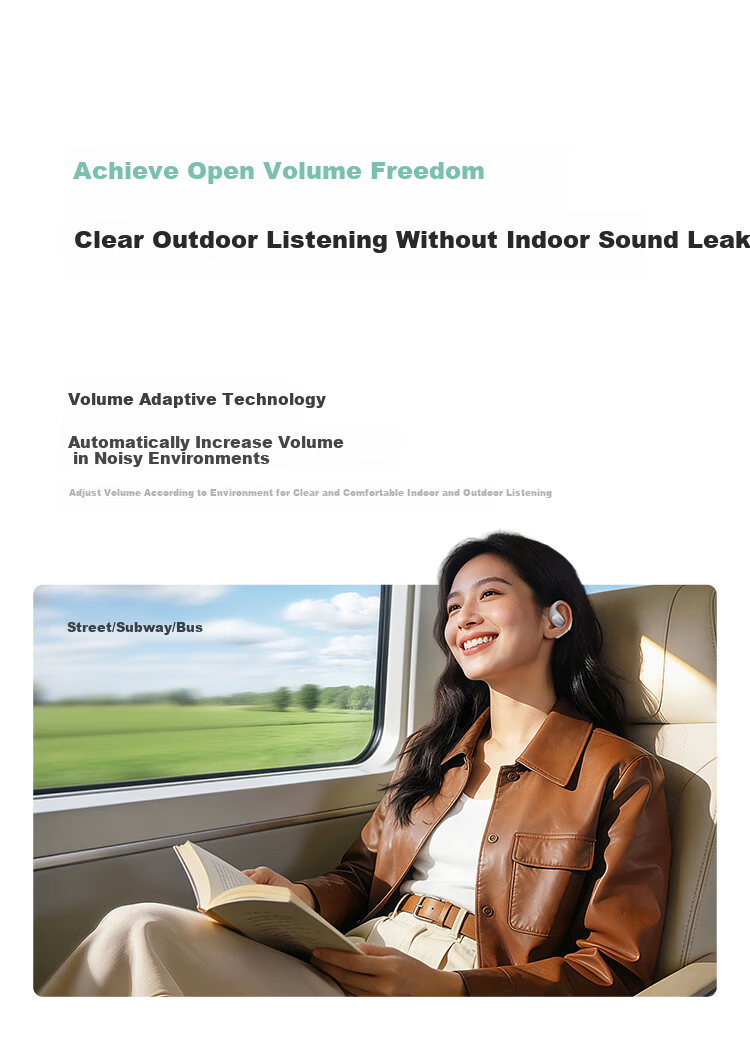 QCY Crossky R50 Open-Ear Bone Conduction True Wireless In-Ear Bluetooth Headphones Silver 11
