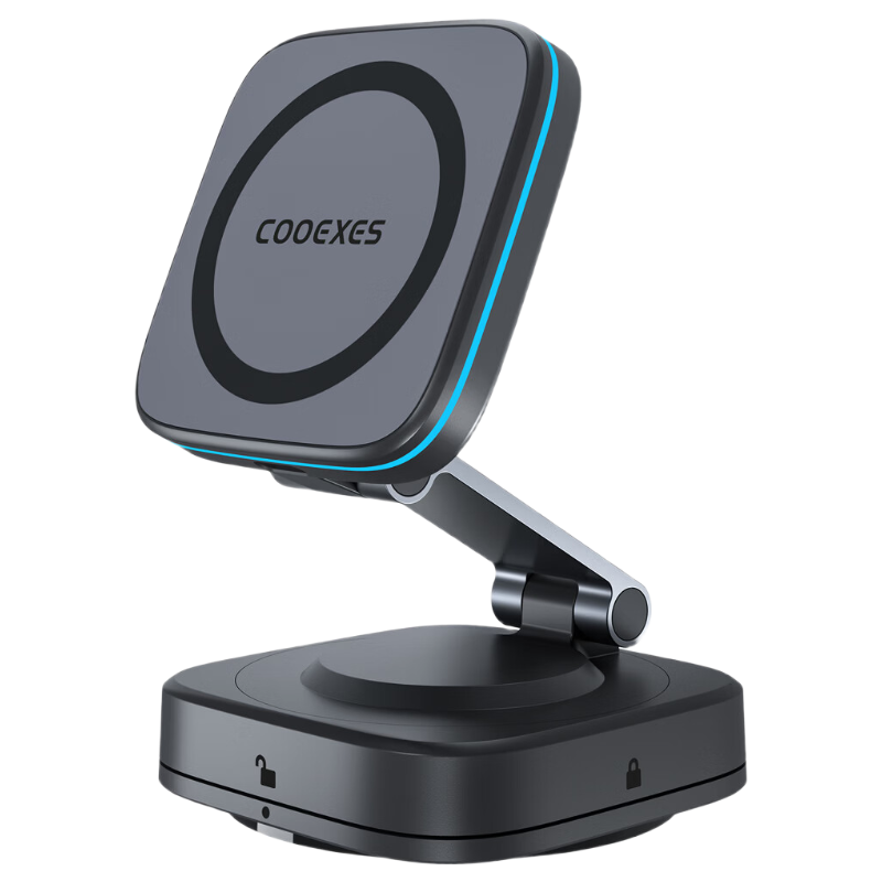 COOEXES New Magnetic Wireless Car Phone Holder Vacuum Suction Cup Dashboard Navigation Mount