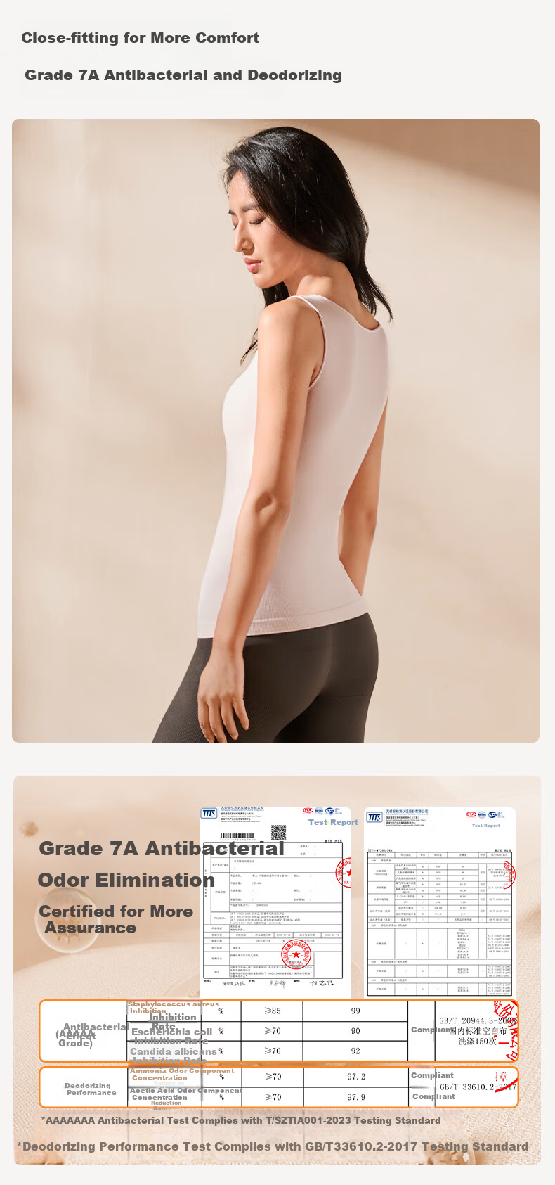 Maniform [Comfort Warm Lace] Merino Wool Thermal Vest Women's Innerwear Shaping Underwear Close-Fitting 7A Antibacterial Base Shirt 5