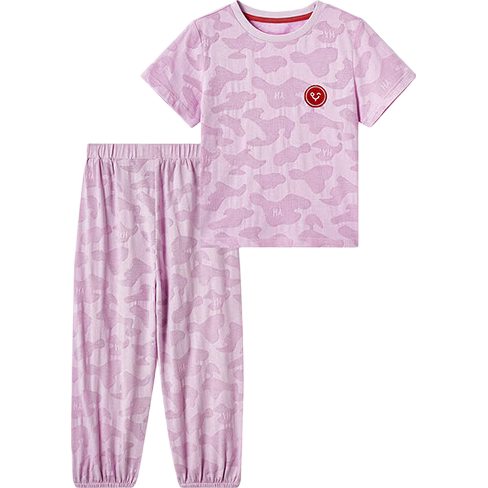 YEEHOO Children's Loungewear, Summer Breathable, Boys And Girls Mosquito-Proof Home Wear Set, Pajamas And Sleep Pants
