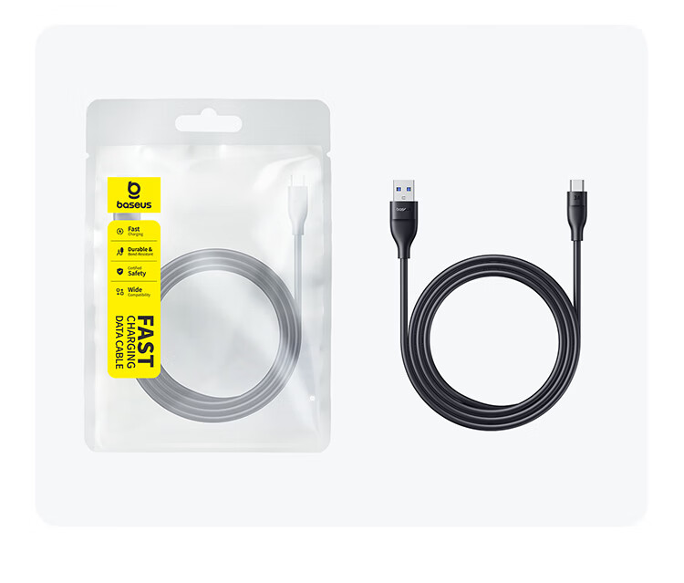 Baseus USB 3.0 Type-C Data Cable Charging Cable for External Hard Drive Transfer USB-C Compatible with Apple iPhone 17/16/15 Huawei Mobile Phone Tablet Laptop Car Short Cable 9
