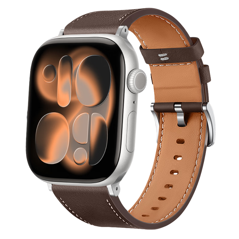 BHO Genuine Leather Apple Watch Band for Series 11/10/9/8/7/6/5/Ultra 2/1/SE3 First Layer Cowhide Strap