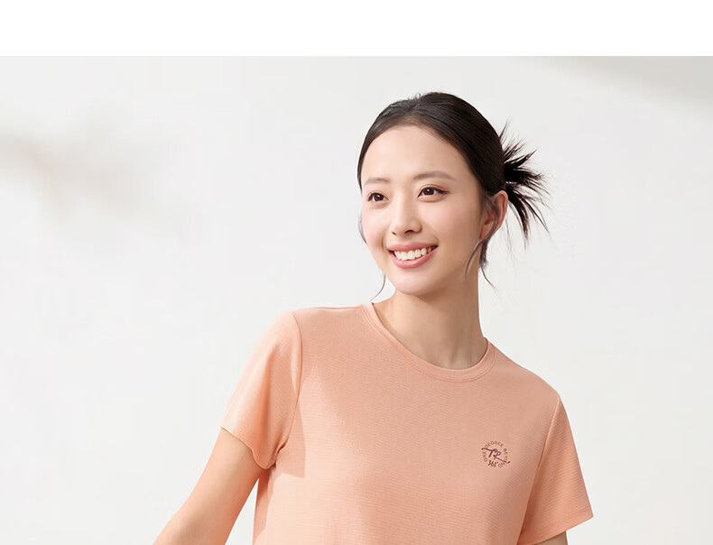 361° Women's T-Shirt Spring Summer Sports Quick-Dry Loose Casual Running Crew Neck Short Sleeve Top 662624117D-8 22