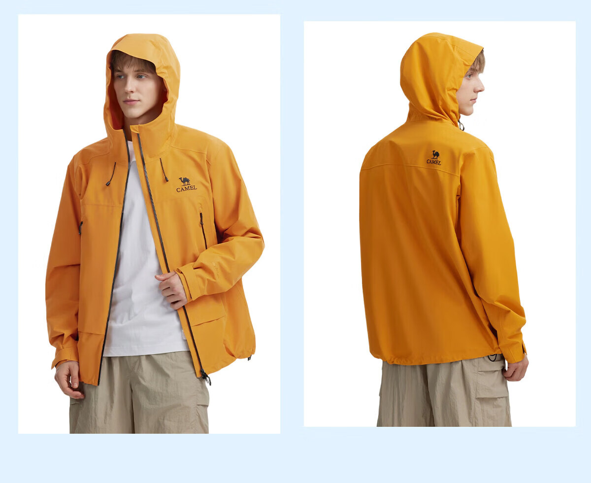CAMEL Zhangjiajie Qixing Mountain Outdoor Challenge Edition Color Shell Waterproof Hard Shell Jacket for Men 29