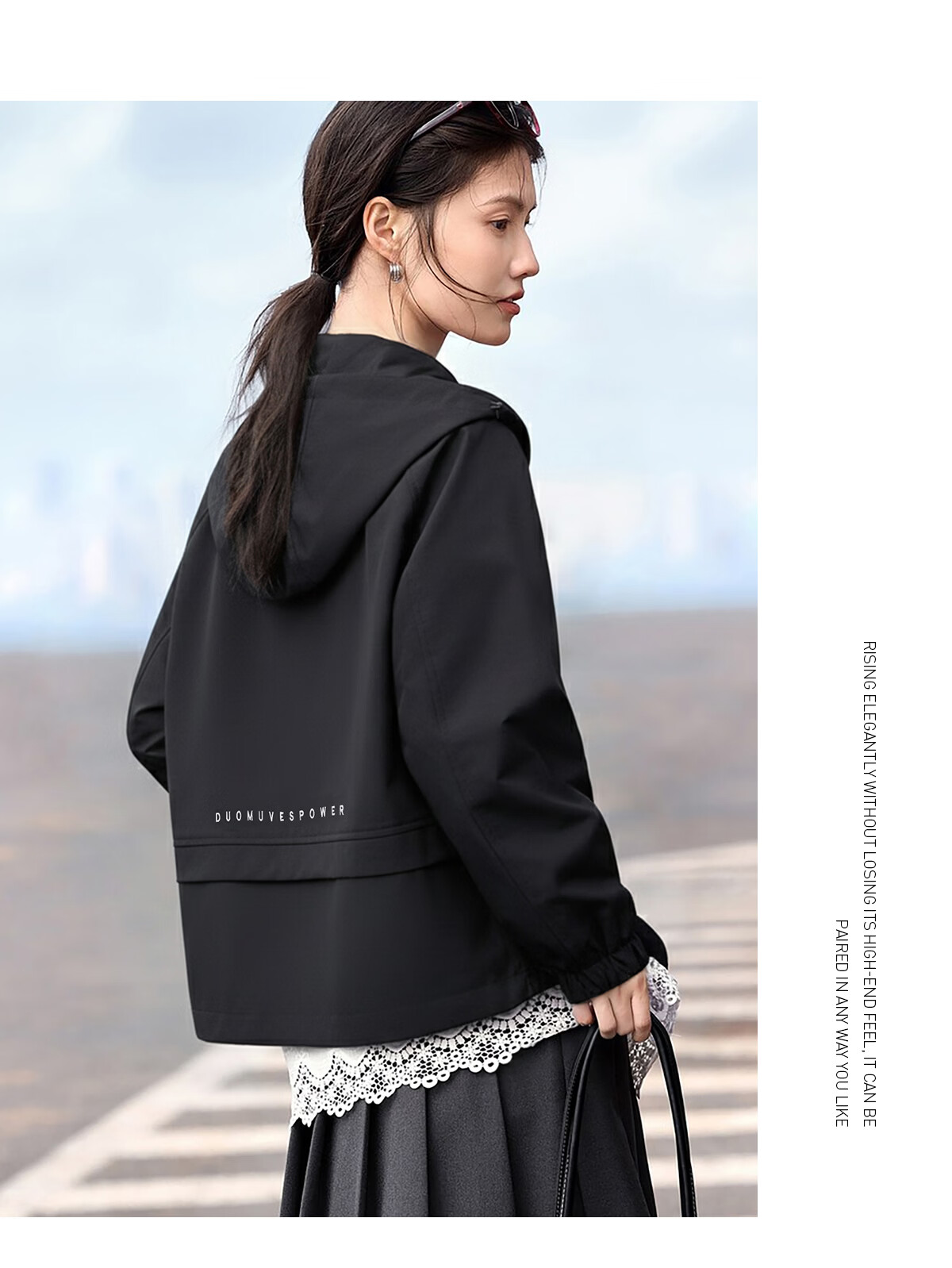 She Enjoy Casual Short Jacket for Women Petite Workwear Style Outdoor Jacket T54D021 16