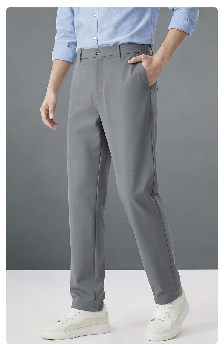JD Jingzao Anti-Wrinkle Business Dress Pants Men's Casual Trousers Summer New Business Suit Pants Gray 38 12