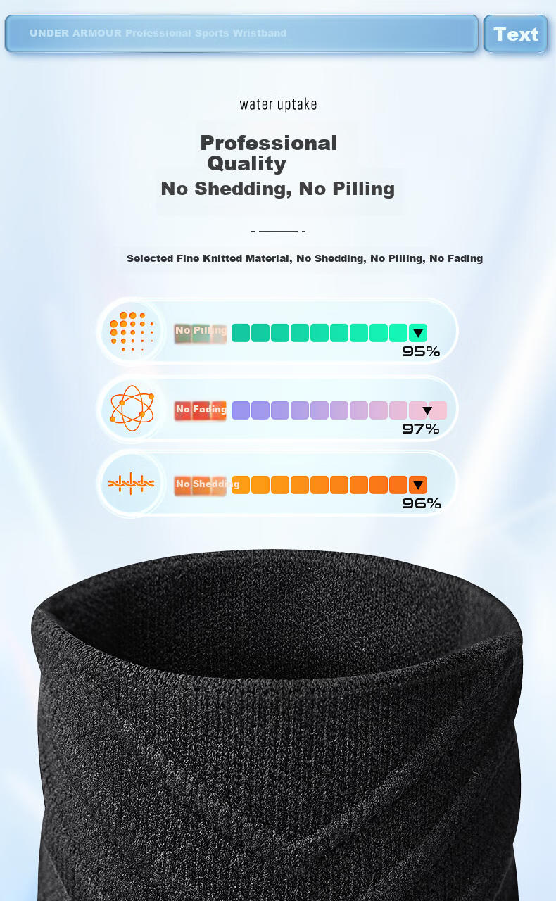 Under Armour Wristband Sports Fitness Sweat-Absorbing Wrist Towel for Badminton Basketball Volleyball Tennis Tendonitis Medical Wrist Support Brace 9