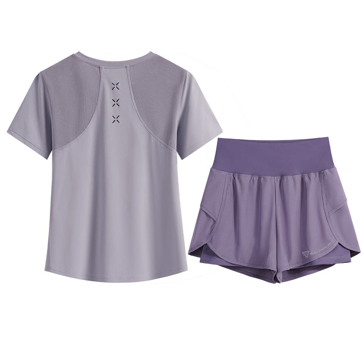 Baisirong Women's Outdoor Morning Running Quick-Dry Fitness Sports Set Plus Size Loose High Elasticity Two-Piece Yoga Suit
