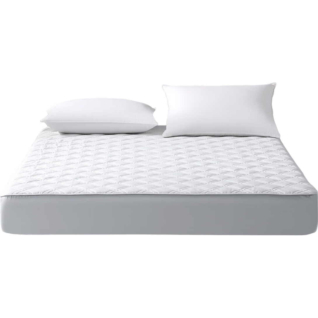 Shuixingjiafang Bed Protector, Antibacterial And Anti-Mite, Machine Washable, Dorm Single Protective Pad, Full Coverage Guard Mat, 1.2 Meter Bed, Light Gray