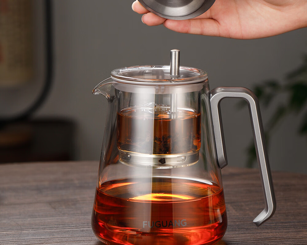 Fuguang Glass Tea Pot with Tea Infuser, Large Capacity Tea Brewing Cup 21