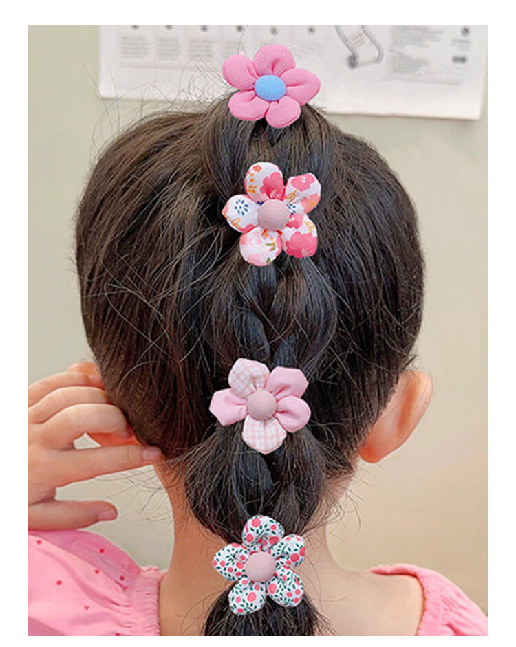 CHIMERA 20-Piece Fresh Cute Floral Children's Hair Ties Braided Ponytail Elastics Hair Accessories Girls Birthday Gift 5