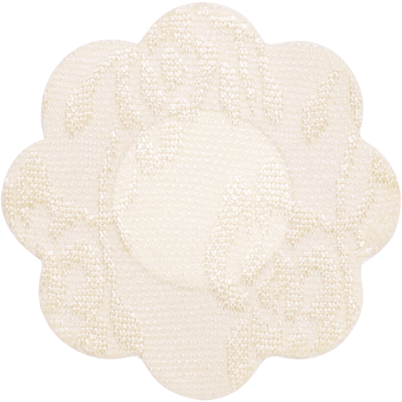 Fensidina Disposable Nipple Covers Summer Ultra-Thin Anti-Exposure Lace Bra Stickers Skin Color Flower Shape 3 Pairs Pack
