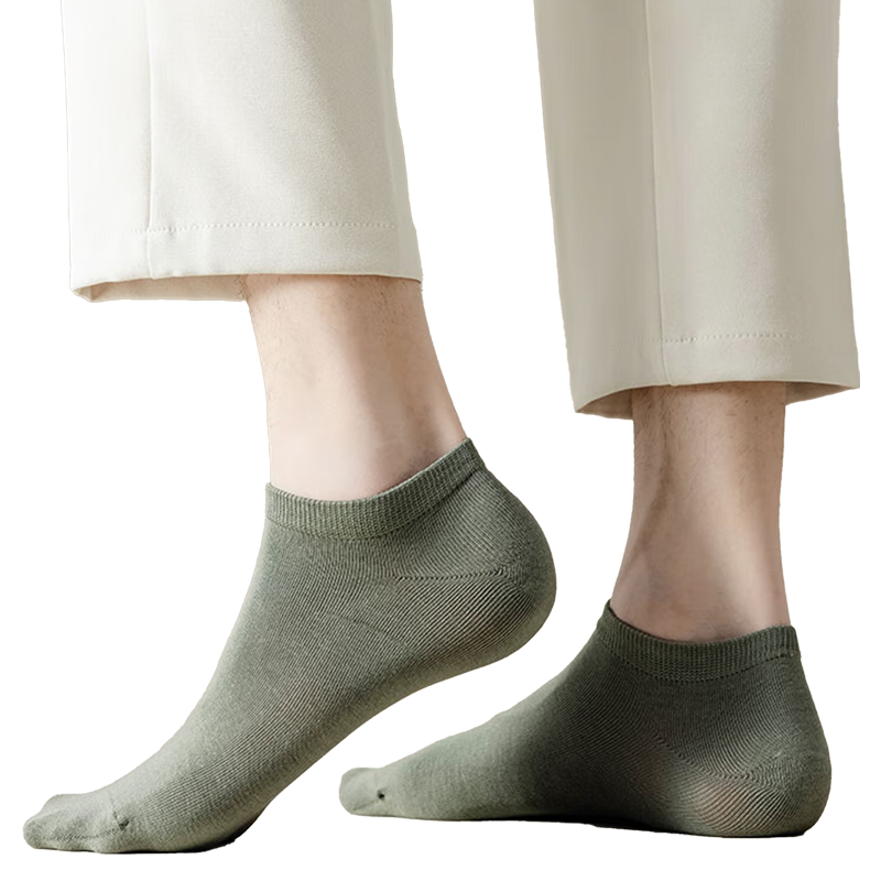 Cotton Thirteen Men's Short Socks Summer Thin Breathable Sweat-Absorbing Solid Color Low-Cut Business Casual Ankle Socks 10 Pairs