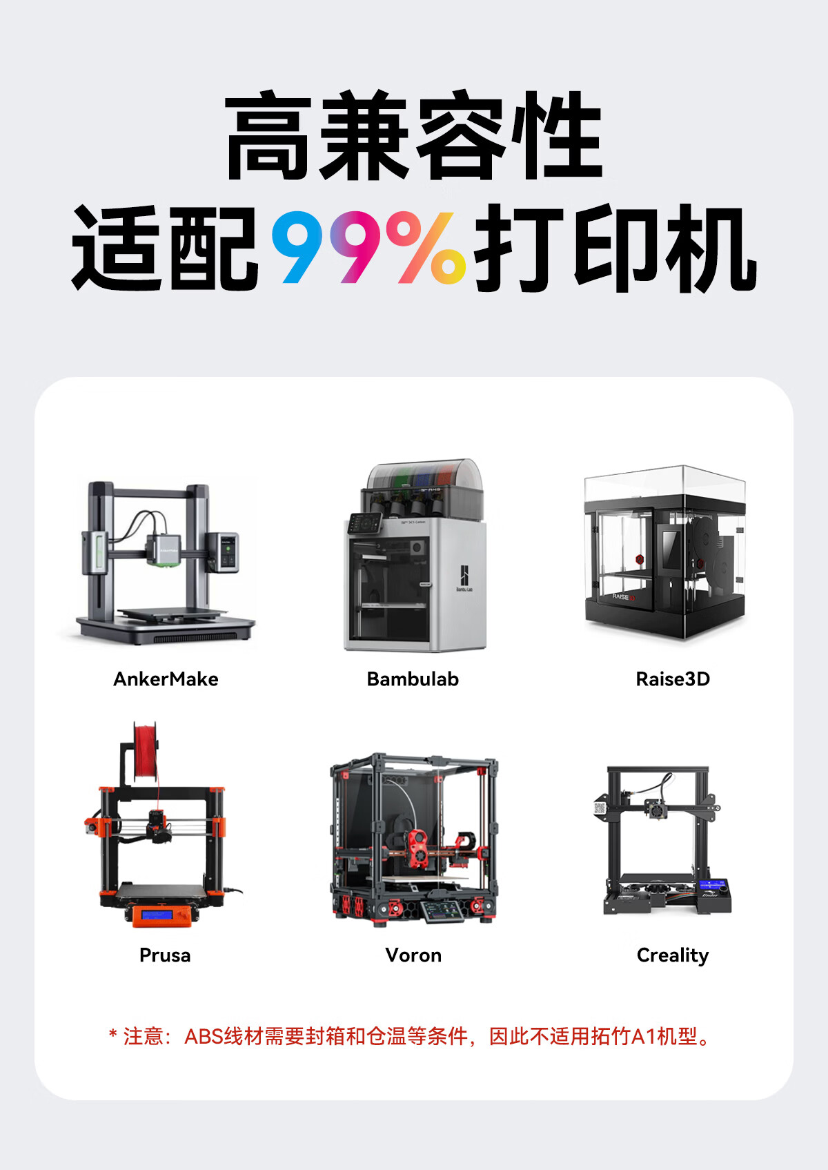 CMYKSUPPLIES 3D Printing Filament ABS 1.75mm Compatible with Tuozhu, Chuangxiang Sanwei, Duoku, Fuzhi, Jiguang Erwo 3D Printer Spools Black 1kg 10