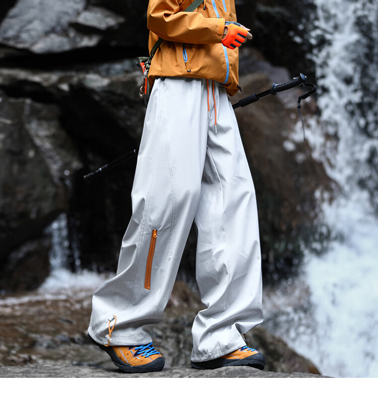 SWAMP AREA Mountain Outdoor Men's Spring Summer Functional Waterproof Lightweight Softshell Hiking Pants KS693 Black M 19