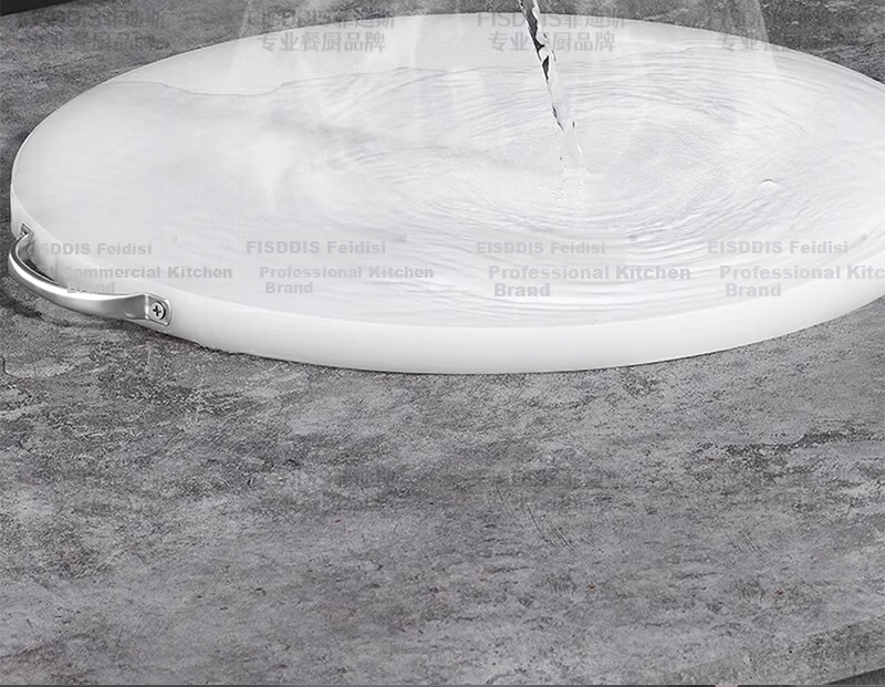 FISDDIS Round Extra Thick PE Cutting Board 40x5cm Meat and Vegetable Chopping Board Food Grade Antibacterial Mold Resistant Bone Chopping Block 8