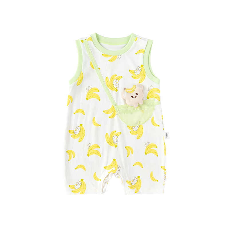 BALABALA Children's Clothing, Baby Romper, Newborn Onesie, Short-Sleeve Bodysuit, 2026 Summer Collection, Breathable Animal Design, Cute And Fu