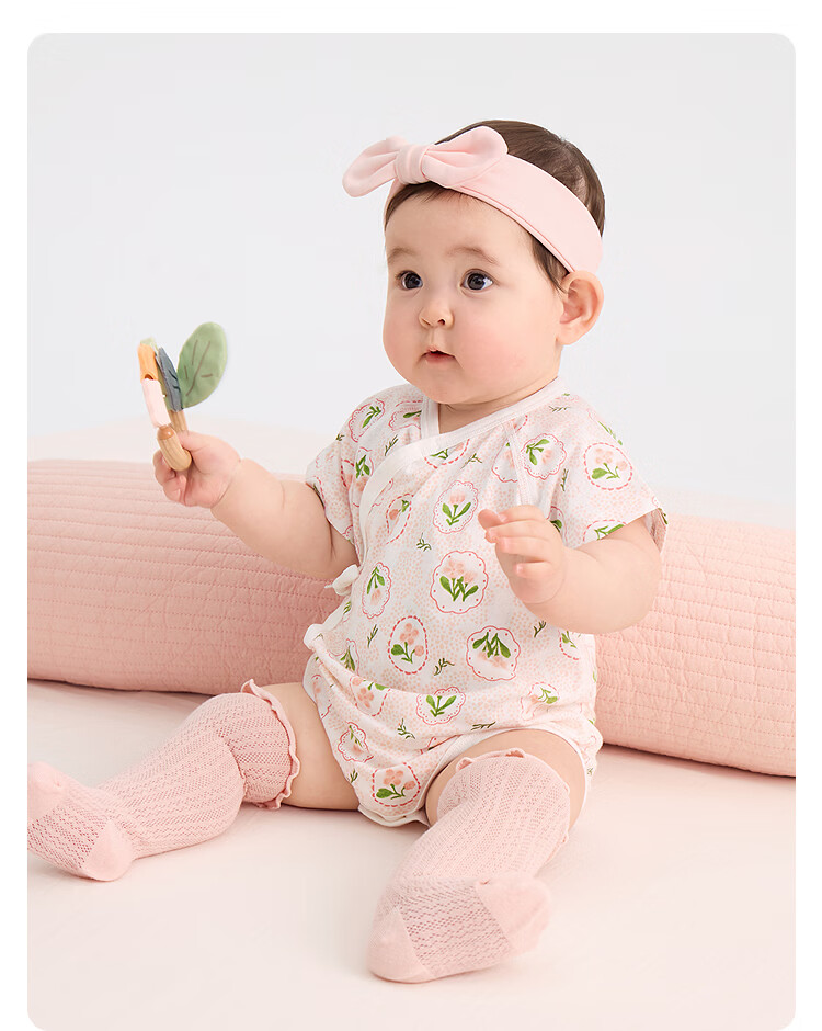 Balabala【balaOne】Kids Baby Triangle Shirt Romper 2026 Summer Two-Piece Set Fresh 35