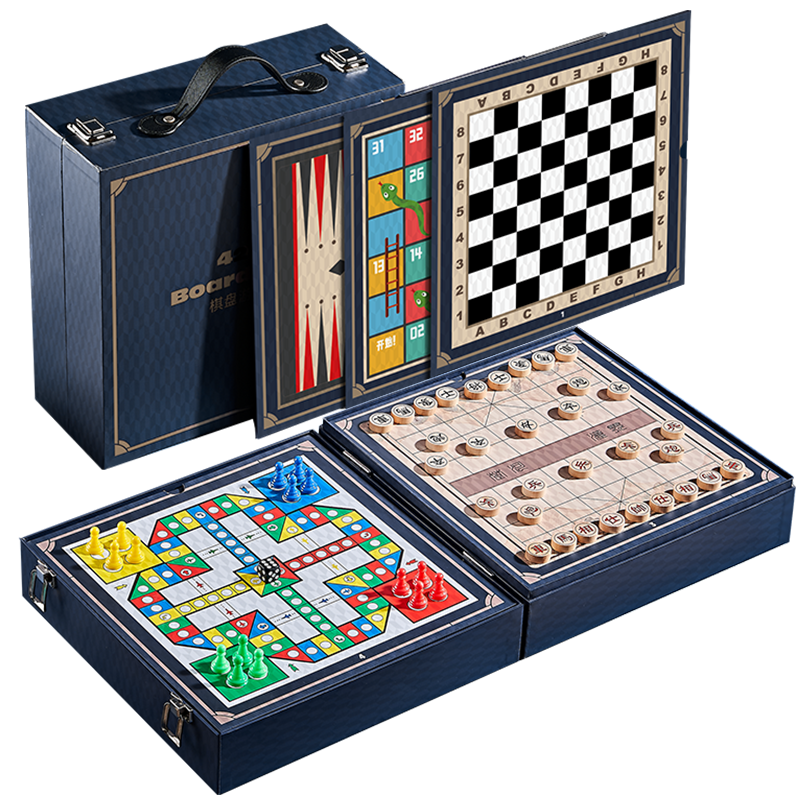 Aojia Multifunctional Board Game 5-in-1 Gobang Go Chess Educational Toy for Boys Children 8-12 Years Birthday Gift