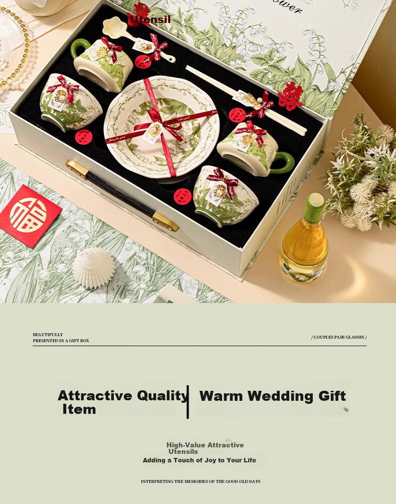 Jasen Housewarming Bowl Gift Set New Home Moving Dinnerware Set Practical Wedding Gift for Newlyweds Premium Quality 4