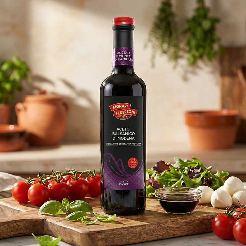 莫奈瑞摩德纳黑醋500ml【意大利进口IGP】酿造食醋香醋沙拉油醋汁凉拌