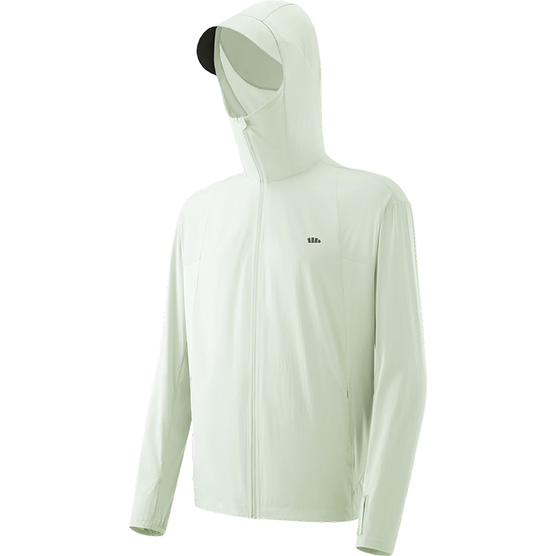 Beneunder Men's Sunscreen Jacket Thin Skin Jacket Ice Silk UV Protection Cooling Breathable Outdoor TS407 Mirror Lake Green M