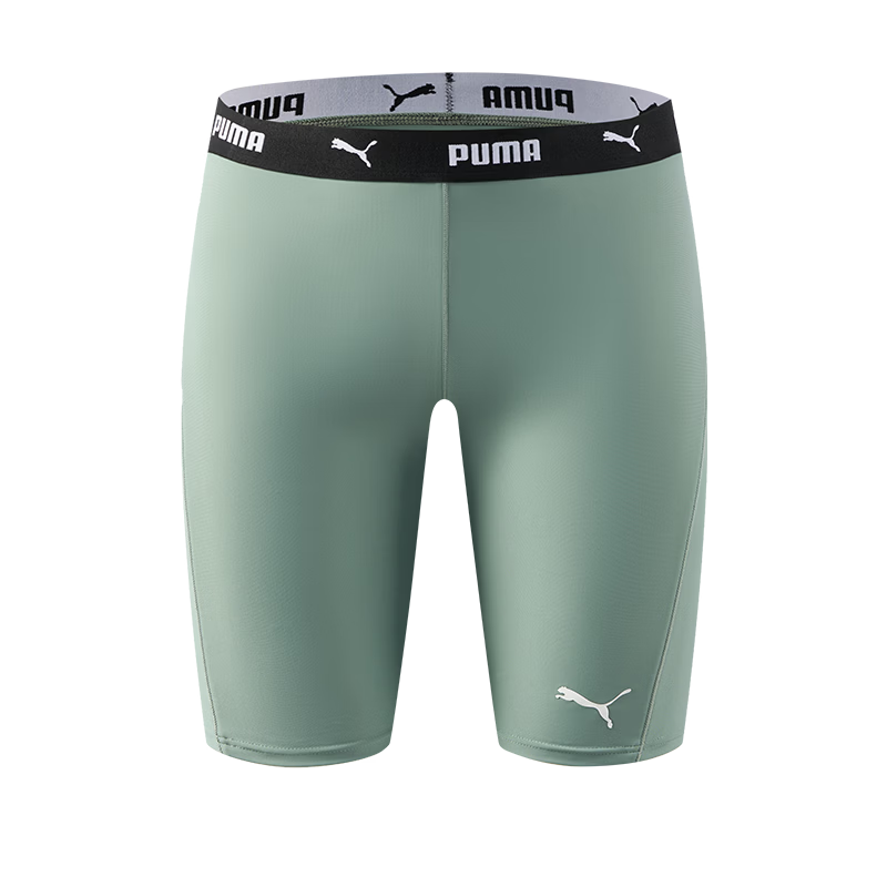 PUMA Men's Chlorine-Resistant Anti-Embarrassment Five-Point Swim Trunks Professional Racing Training Swimwear for Adults Spa and Swimming Pool