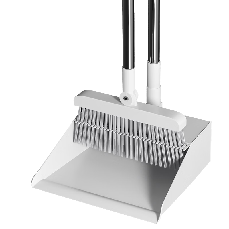 Baijiahaoshi Folding Broom And Dustpan Set, Upright Storage, Soft Bristle Broom for Home Use, Comb-Shaped