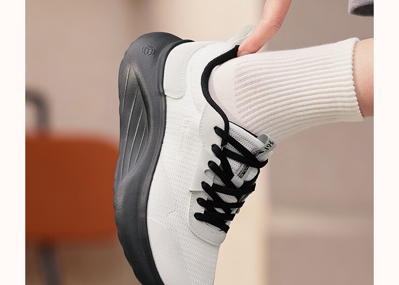 361° Women's Sports Shoes Spring Summer New Tofu Shoes Thick Sole Comfortable Commuting Casual Dad Sneakers 682616702-2 12