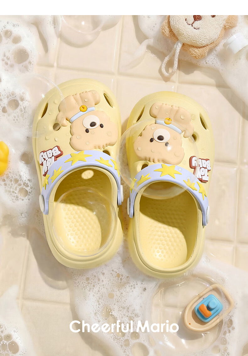 Cheerful Mario Girls Baby Clog Shoes Children's Princess Sandals Summer Soft Sole Breathable 1-3 Years Toddler Boys Cool Slippers 16