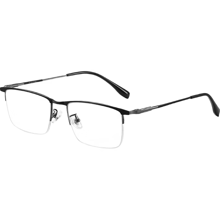 CAPONI Japanese Imported Pure Titanium Reading Glasses for Men And Women, Bifocal Ultra-Light Semi-Rimless Anti-Blue Light Auto-Focus Driving Walking Glasses