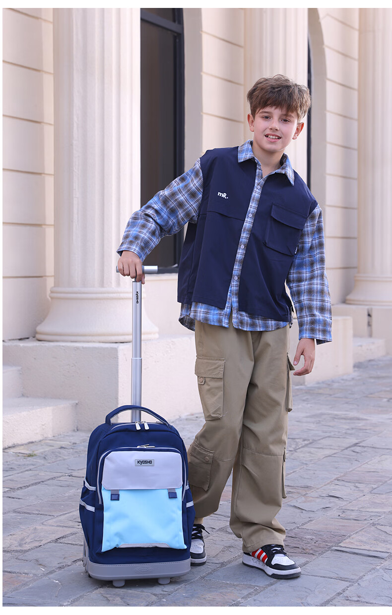 Kyosho Trolley School Backpack Large Capacity for Elementary and Middle School Students Purple 13