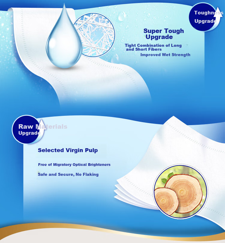Vinda [Single Pack] Core Roll Toilet Paper, Blue Classic, 1400g, 4-Ply, 140g*10 Rolls, V4069 5