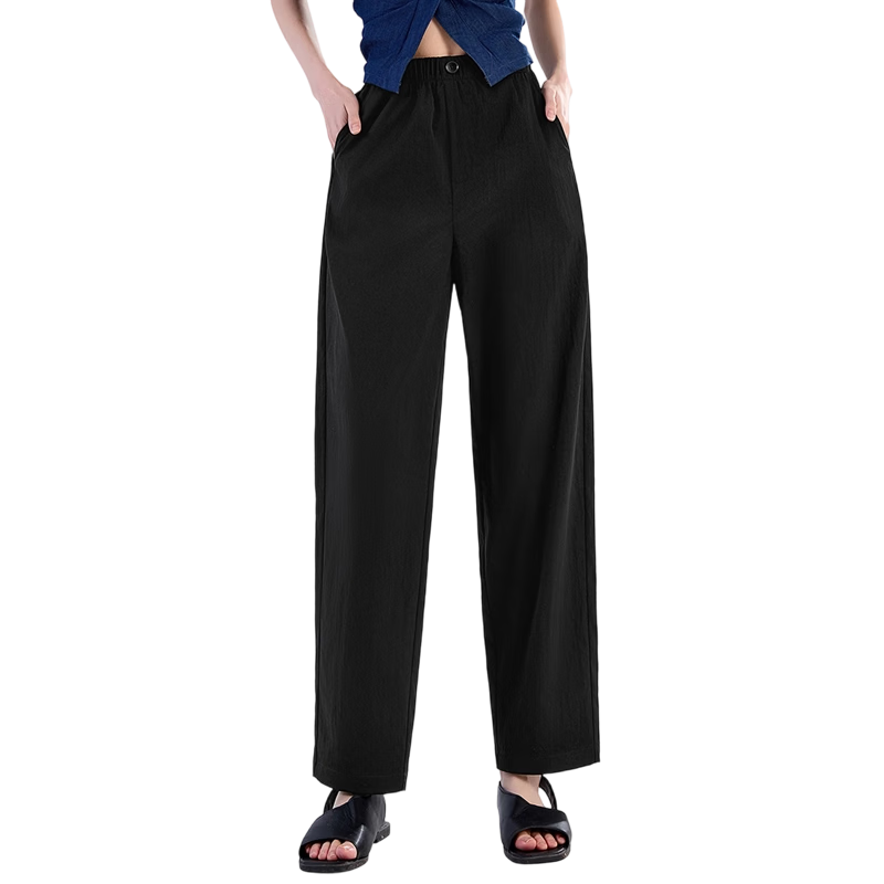Free Style Women's Nine-Point Harem Pants Summer Thin High Waist Slim Loose Straight-Leg Casual Trousers 2026 New Arrival