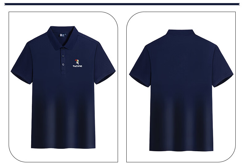 TUCANO Short-Sleeve T-Shirt for Men, Summer Breathable Business Polo Shirt with Collar, Lightweight Solid Color Half-Sleeve Athletic Top 6