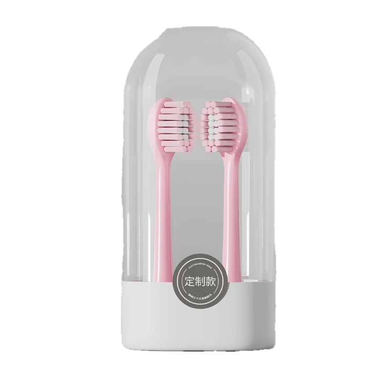 Ebonee Children's Electric Toothbrush Heads, Anti-Cavity Cleaning Soft Bristles Gum Protection Fluoride Silver Ion Brush Heads, C1S Original Replacement, Pink 2-Pack
